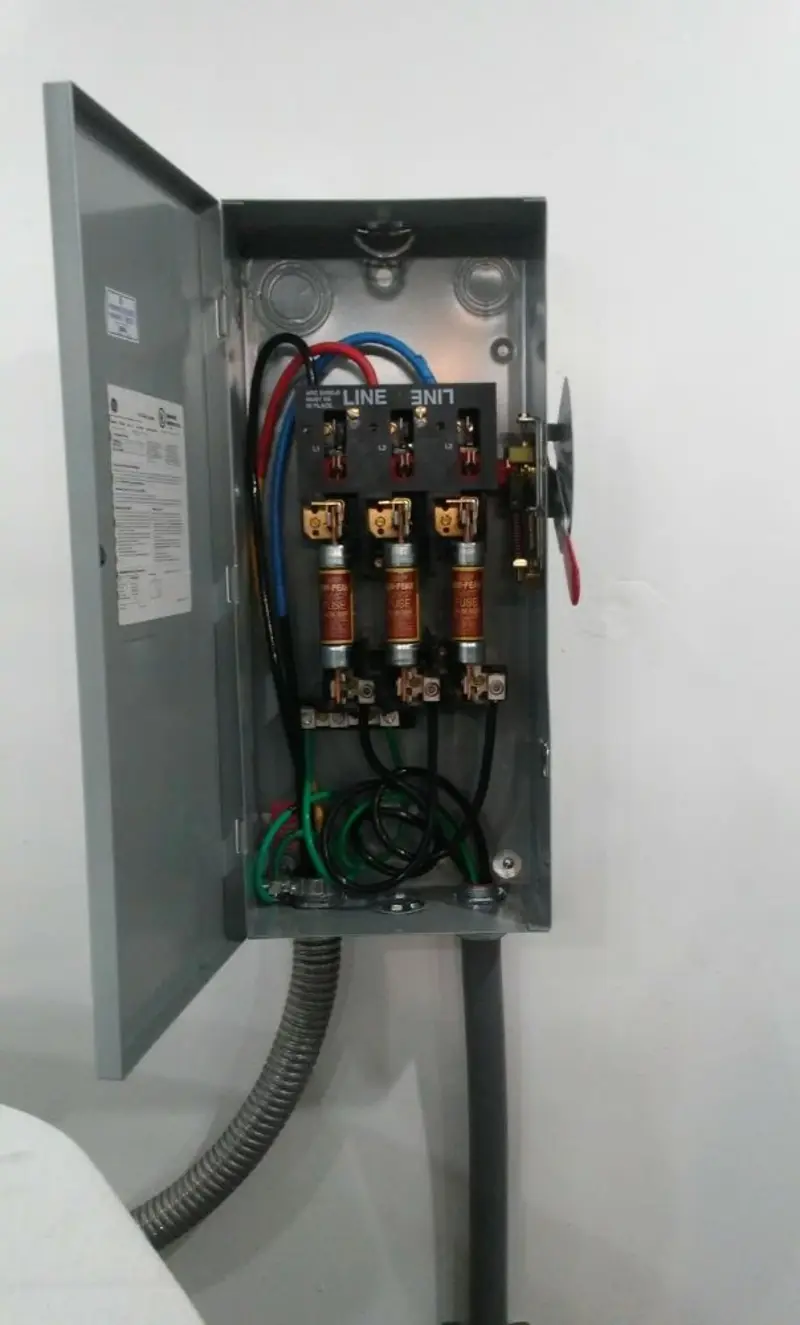 Three-phase disconnect switch installed for Electrical Wiring & Rewiring in Andover